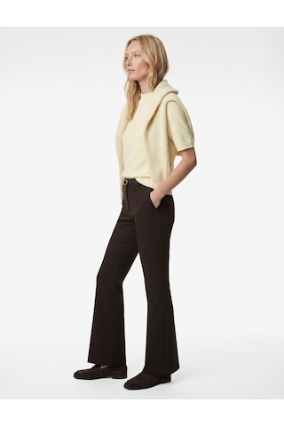 Koton Slim Fit Normal Bel Kemerli İspanyol Paça Pantolon Kahverengi 6sak40149uw Kahve