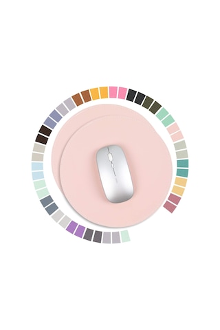 2'li Paket İnce Su Geçirmez Pu Deri Mouse Pad Dikişli Kenarlar Diğer