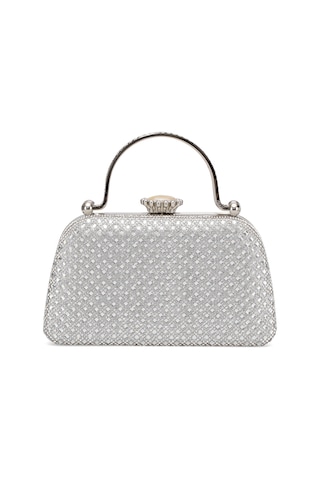 Guja 25kc1289 Kadın Taşlı Kutu Abiye Çanta Gümüş Gümüş