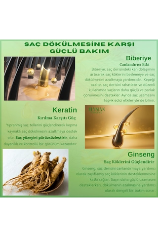 Elysian Essence Biberiye & Keratin Şampuanı 2 Adet Copper Peptidli Saç Bakımı Saç Dökülmesi Karşıtı 300 Ml Tüm Saç Tipleri