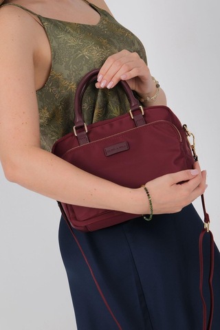 Silver Polo Sp1217 Kadın El Çantası Saten Bordo-bordo