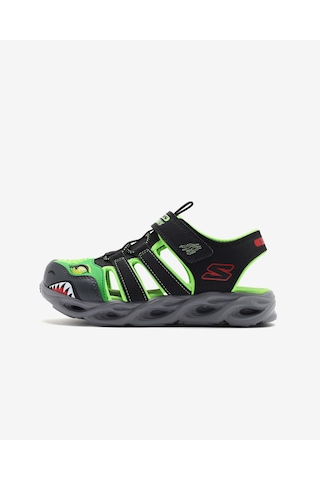Skechers Thermo-splash - Hydro-flare Büyük Erkek Çocuk Siyah Işıklı Sandalet 400613l Bklm Siyah