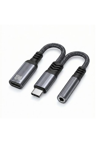 Forzacase 3in1 Type-c Pd 100w Girişli 3.5 Mm Aux Çevirici Kulaklık Jak Adaptör Fc1168 1 Adet