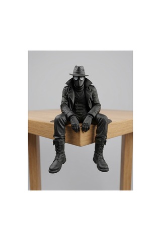 Spider Noir Figür 10 Cm Siyah 3d Baskı Oturan Dekoratif Figür