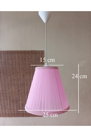 N-13 Pembe Organze Yatak Odası Çocuk Ve Bebek Odası Avize Pembe