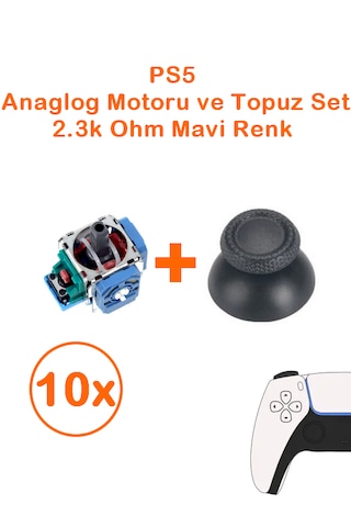 10 Adet Ps5 Analog Motoru Ve Başlık Topuz Set