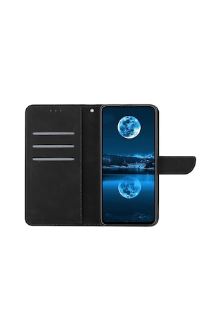 Samsung Galaxy A05s 4g Kılıf Pu Deri Cüzdan Baskılı Çizgi Telefon Kılıfı Çok Renkli