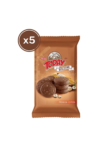 Biscotime Kakaolu Fındık Parçacıklı Kurabiye 250 Gr. (5 Adet)
