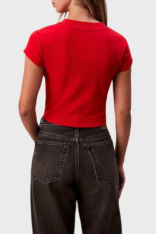 Calvin Klein Bayan T Shirt Lv047ab802 Vmt Kırmızı Kırmızı