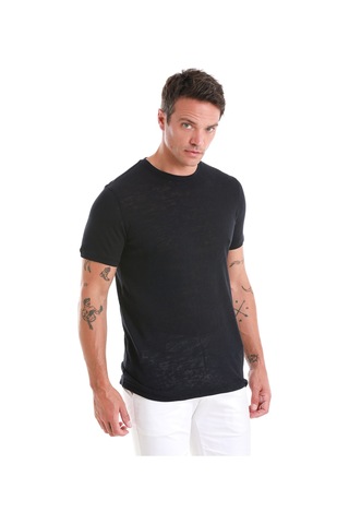 Hatemoğlu Lacivert Regular Fit Düz Bisiklet Yaka Pamuklu Tişört 35102024c010 005 Lacivert