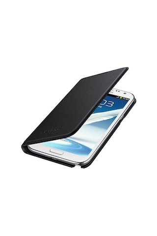 Galaxy Note 2 İle Uyumlu Kılıf Flip Wallet Siyah Ef-nn710b