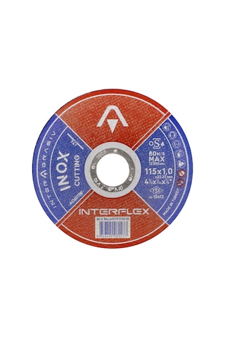 İnterflex İnox Metal Kesici Taş Disk 115x1.0x22.23 Mm N11.465
