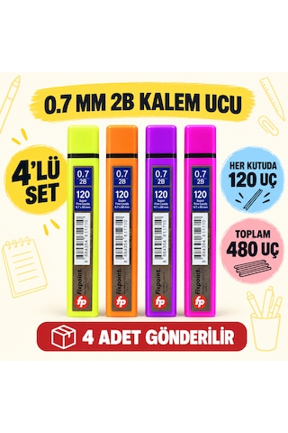 Fixpoint 0.7 Mm 2b Kalem Ucu 4 Lü Set 4 X 120 Adet Fixpoint 0.7 Mm 2b Kalem Ucu 4 Lü Set 4 X 120 Adet