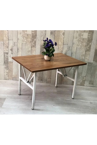 Beyaz Orta Sehpa 70x50 Cm, Oturma Grubu,koltuk Takımı, Çayseti, Bahçe, Balkon,ofis Beyaz-ceviz