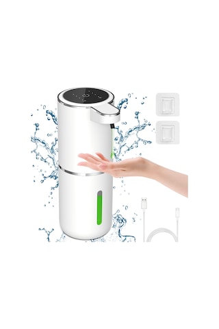 Qianfan Otomatik Köpük Sabunluk, Güç Ve Dişli Ekranı, 380ml Beyaz - Mavi