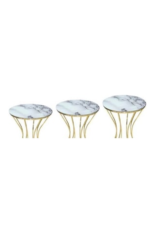 Brc Kum Saat Model Zigon Beyaz Mermer Temper Cam Metal Transmisyon Çelik Gold Renk Kaplama El Yapım