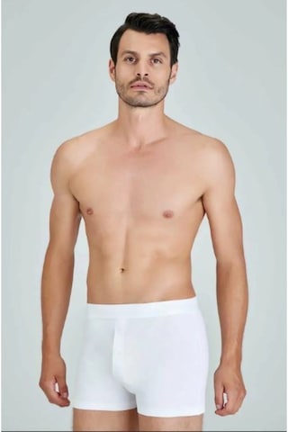 Kom Matt 2 Li Erkek Boxer Beyaz Beyaz