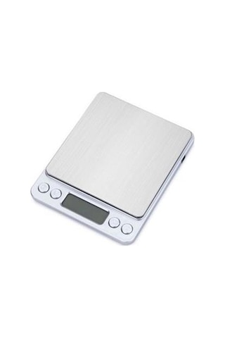 Petinka Elektronik 3 Kg Kapasiteli Dijital Hassas Kantar Mutfak Tartısı Terazi Beyaz - Gümüş