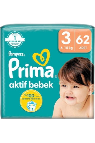 Prima Bebek Bezi Beden:3 6-10kg Midi 310 Adet Mega Ekonomik Pk 3 Numara 3'lü