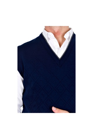 Kamalı Lacivert Erkek Çelik Örgü Intersiye Kışlık Kalın Triko V Yaka Triko Örgü Tüylenmez Süveter Lacivert
