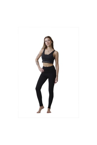 Looksense Kadın Siyah Yüksek Bel Çift Cepli Toparlayıcı Fitness Spor Tayt 1005 001