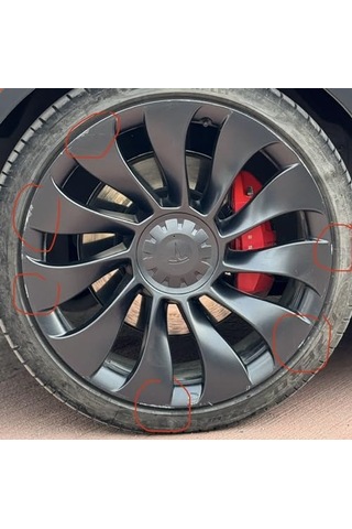 Ayrex Ayaltes Tespx Tesla Uberturbine 21'' Siyah Jant Koruyucu 1 Jant