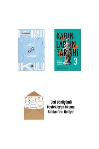 Hayat Okulu - İlişkiler Üzerine + Kadınların Tarihi 3 Ciltli + Okuma Sticker'ları