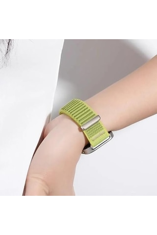 Watch Fit 4 İle Uyumlu Saat Kayışı Kaliteli Hasır Örme Cırtcırt Yapalı Su Tutmaz Watch Fit 4 İle Uyumlu Kordon Kayış - Starlight