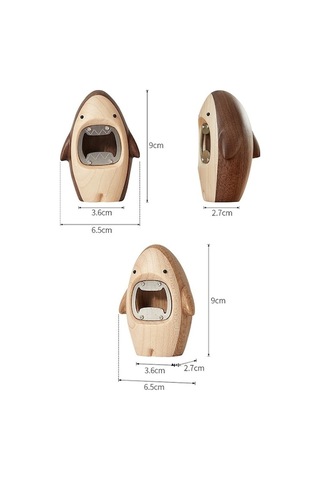 Novahub Ahşap Köpekbalığı Tasarımlı Sevimli Şişe Açacağı - Ev Ve Masaüstü Dekoru İçin Kahverengi, Ahşap Balık Şişe Açacağı Kahverengi