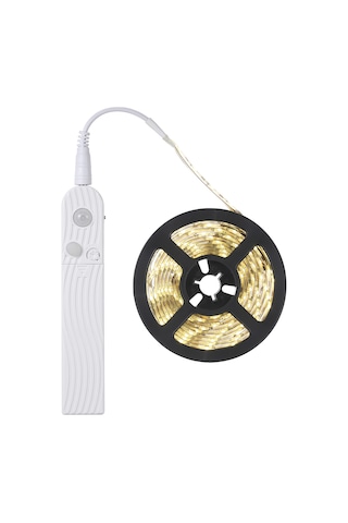 Maiyame Usb Şarjlı Pır Sensörlü 60 Led Şerit Lamba, 3 Işık Modu, Ip65 Suya Dayanıklı, Dolap Ve Gardırop İçin Taşınabilir Aydınlatma Sıcak Beyaz