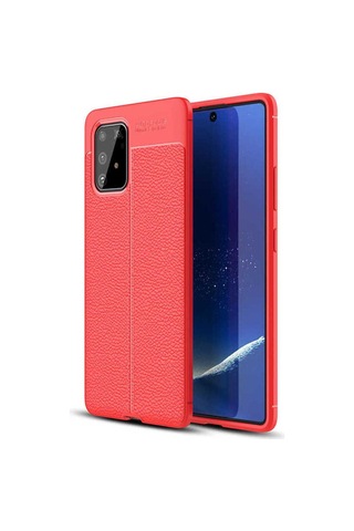 Samsung Uyumlu Galaxy A91 S10 Lite Kılıf Zore Niss Silikon Kapak Kırmızı