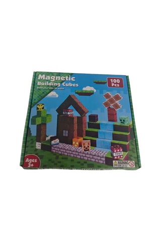 Minecraft Temalı Manyetik Yapı Küpleri Orman & Şelale Seti 100 Parça Roro00102