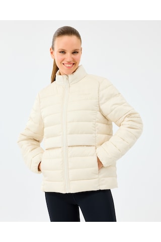 Skechers W Padded Jacket Kadın Ecru Mont S242063-1983 Ekru