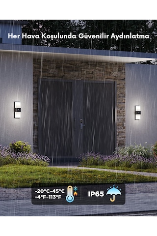 Govee Dış Mekan Hareket Sensörlü Duvar Aydınlatması Ip65 H7078cd1 Rgb - Ayarlanabilir Renk Sıcaklığı Ve Parlaklık