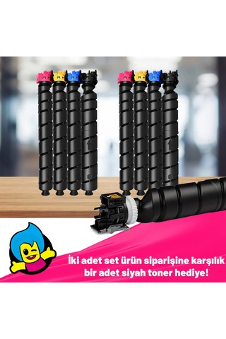 Kyocera Mita Tk-8345 Uyumlu Toner Takım 2'li Paket + 1...