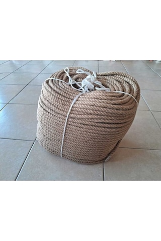 Jüt Halat 25 Metre Hasır Halat 10 Mm Kendir Halat İp Dekoratif Jü