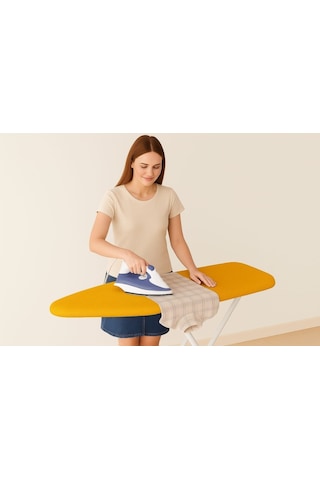 Ütü Masası Kılıfı 45x135 Cm Keçe Lamineli İp Ayarlı Bal Sarısı Sarı