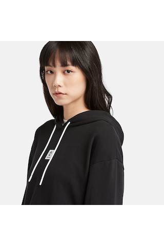 Timberland Stack Logo Loop Back Hoodie Kadın Sweatshirt-33280 Siyah