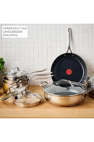 Tefal Jamie Oliver By Direct Cook Kızartma Tavası Seti, 2 Parça. 24/28 Cm, Tava Koruyucu Dahil, Yapışmaz Seramik Yüzey, Uzun Ömürlü Conta, Termal Sinyal, Her Türlü Ocak İçin, H880s334 Siyah
