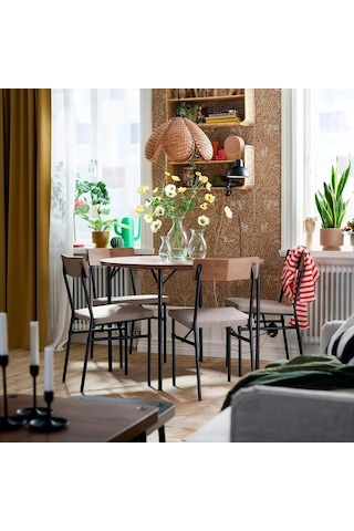 Ikea Çam Modern Yemek Masası - Yuvarlak Mutfak Masası