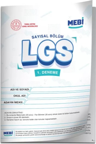 2026 LGS 8.sınıf Meb Online Türkiye Geneli 1. Deneme (Sayısal–SÖZEL) Birebir Pdf Baskı Ücreti