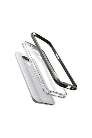Spigen G5 İle Uyumlu Kılıf Neo Hybrid Crystal Gun Metal Gri