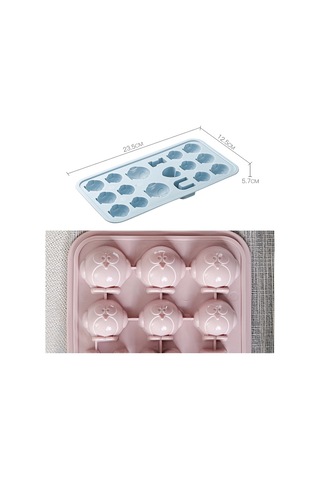 Yaratıcı Dıy Ev Dondurma Kalıbı Buz Kafes Penguen Şekli Ev Yapımı Buz Küpleri Kapaklı Buz Kutusu Pembe Pembe