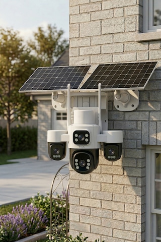 Inox-x14 4 Lensli Esım Destekli 4g Solar Güneş Enerjili Kablosuz Dış Mekan Ptz Güvenlik Kamerası