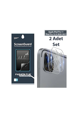 Gor Apple Uyumlu iPad Pro 11 12.9 2020-2021 3D Cam Kamera Koruyucu 2