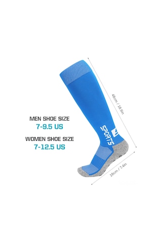 Qingmipy Uzun Kollu Spor Çorap Antibakteriyel Kayma Önleyici Futbol Basketbol Tüm Sporlar İçin Erkek Kadın Üniversal Beyaz Beyaz