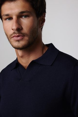 Tudors Slim Fit Dar Kesim Polo V Yaka Lacivert Erkek Triko Kazak-29107-lacivert Lacivert