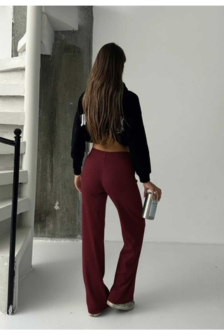 Evoa Fitilli Rahat Günlük Eşofman Bordo