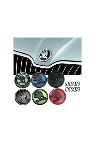 Parlak Siyah 9cm-pcs-80mm 90mm Abs Amblem Skoda Fabia 1 2 Octavia A7 Rs Superb Hızlı Yeti Karoq Görüş Araba Kafa Ön Ark