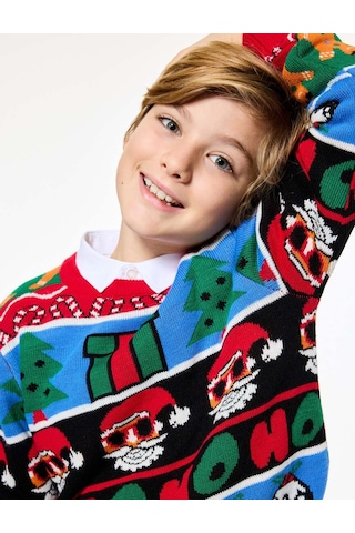 Koton Çok Renkli Erkek Çocuk Kazak 6wkb90010tt Çok Renkli